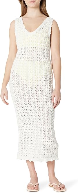 Women's Regular-Fit Crochet Cover-Up Dress