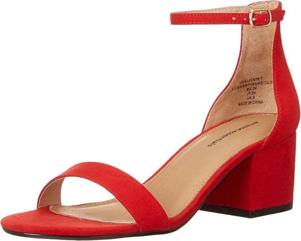 Women's Two Strap Ankle Strap Block Heel Sandal
